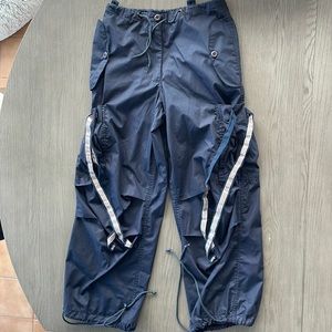 Original UFO Parachute Wind pants - navy blue size small